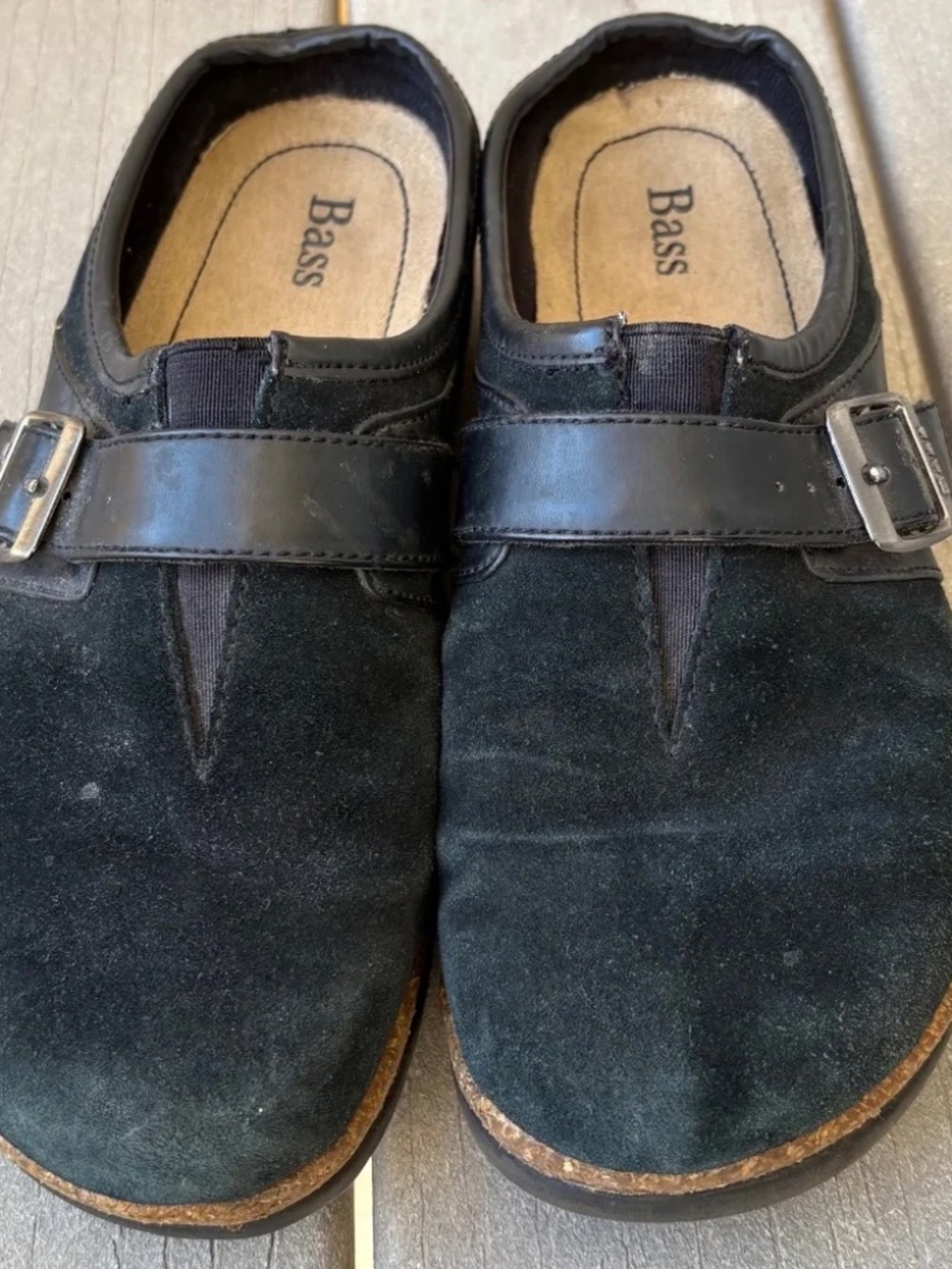 Bass Celeste Black Suede Clog Women's Size 8